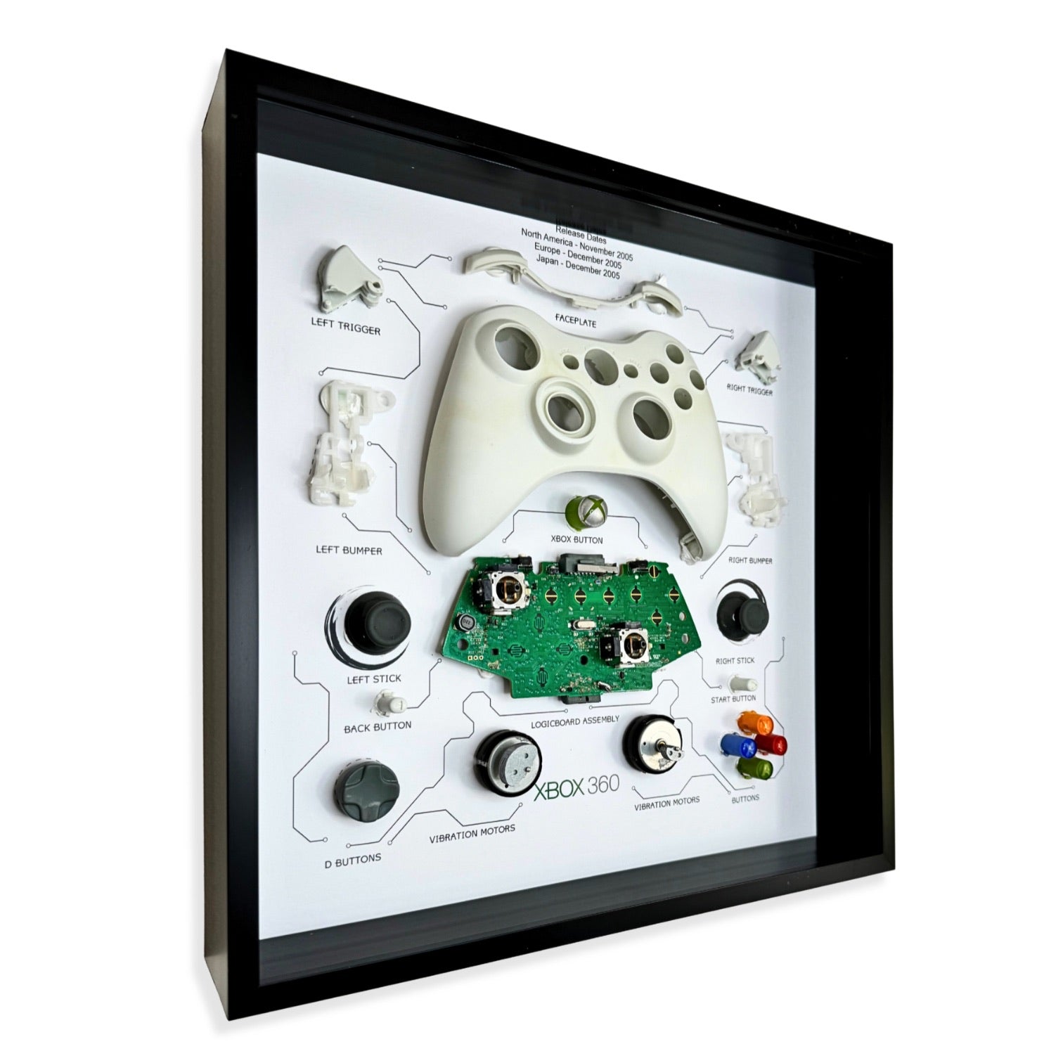 Grc Retro Art Xbox 360 Wireless-controller  -  Hvid Merchandise - Geekd.dk