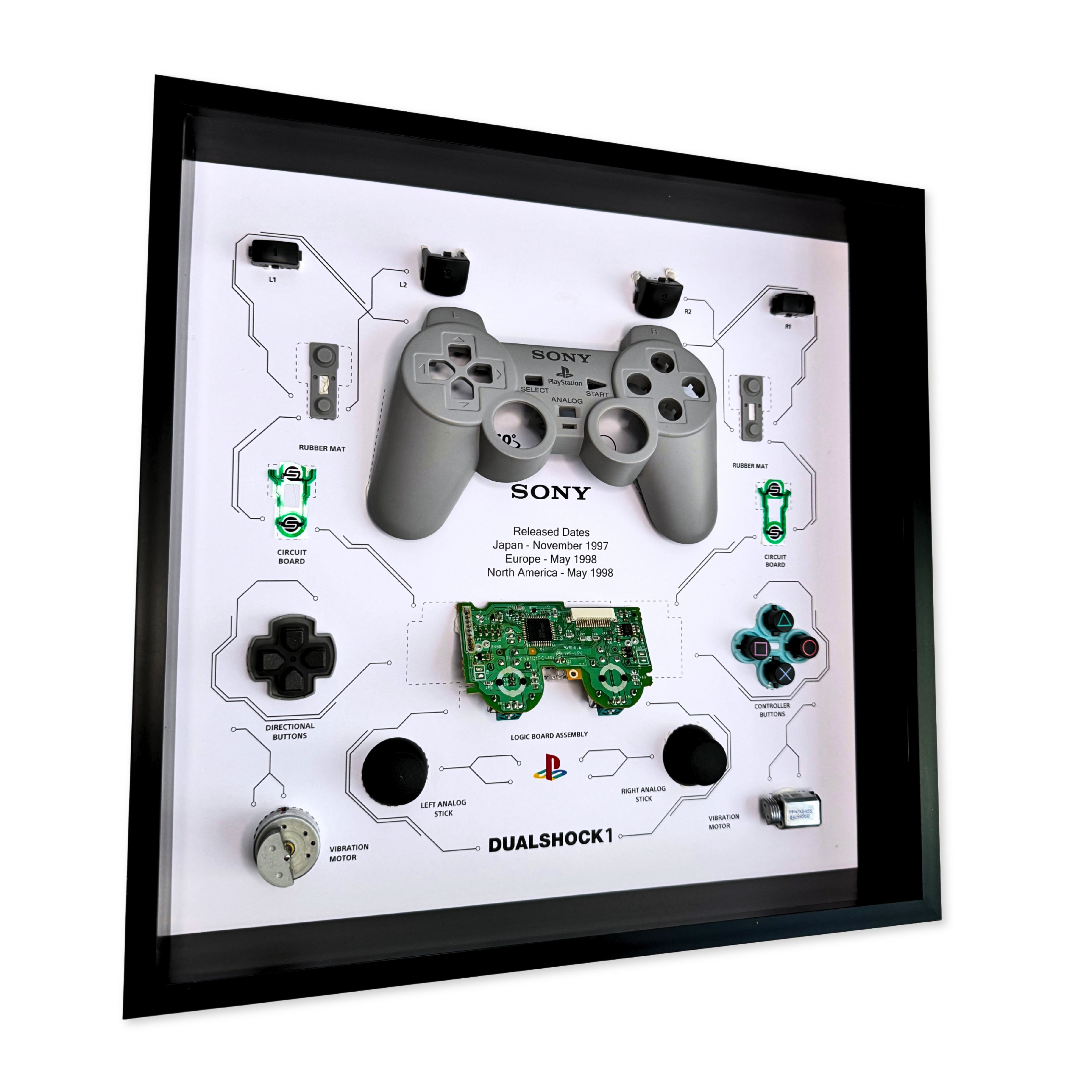 Grc Retro Art Ps1 Dualshock  -  Grå Merchandise - Geekd.dk