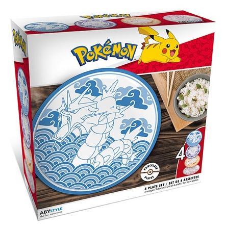 Pokémon Tallerkensæt  -  Japansk Stil, 4 Stk. - Geekd.dk