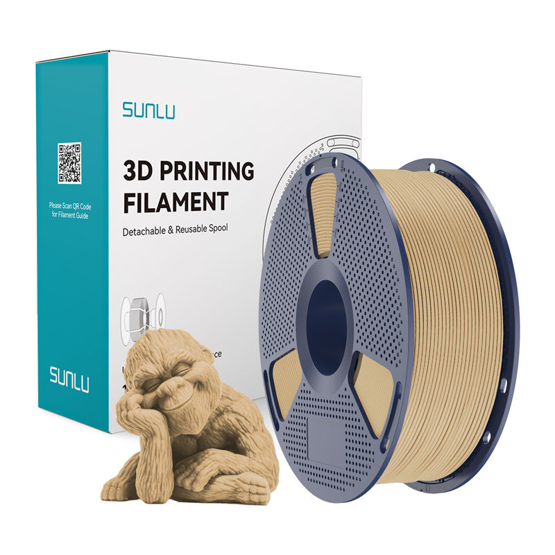 Sunlu Wood Filament  -  Ahorn, 1,75 Mm, 1 Kg - Geekd.dk