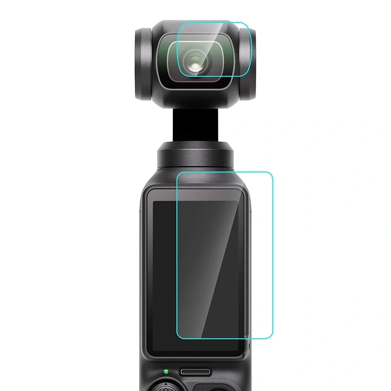 Puluz Beskyttelsesglas Til Dji Osmo Pocket 3  -  Skærm Og Objektiv Kamerabeskyttelse - Geekd.dk