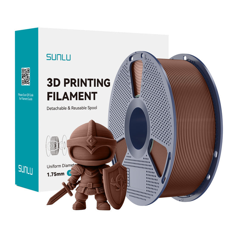 Sunlu Pla+ Filament  -  Chocolate, 1,75 Mm, 1 Kg - Geekd.dk