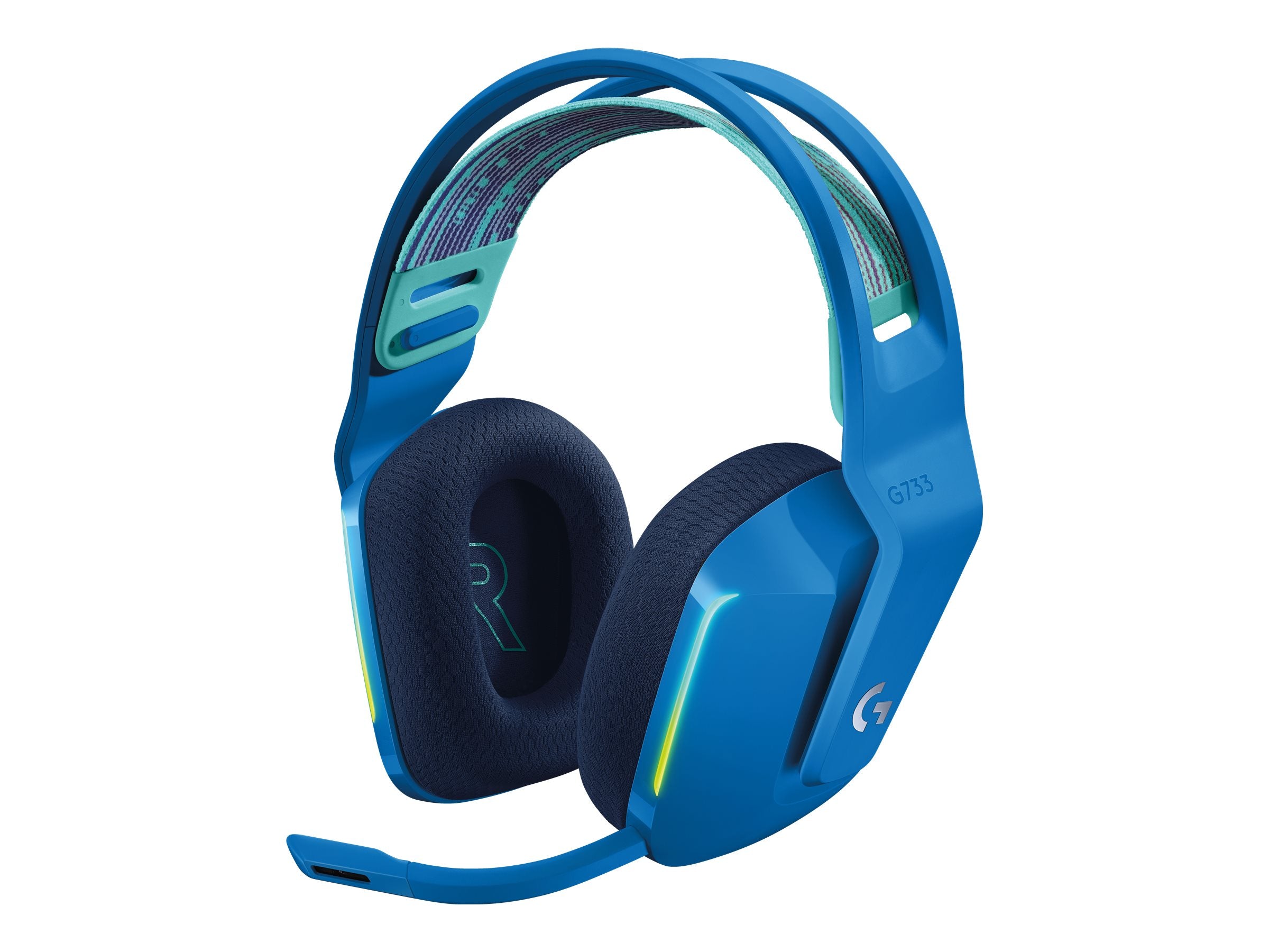 Logitech G G733 Lightspeed Wireless Rgb Gaming Headset Trådløs Headset Blå - Geekd.dk
