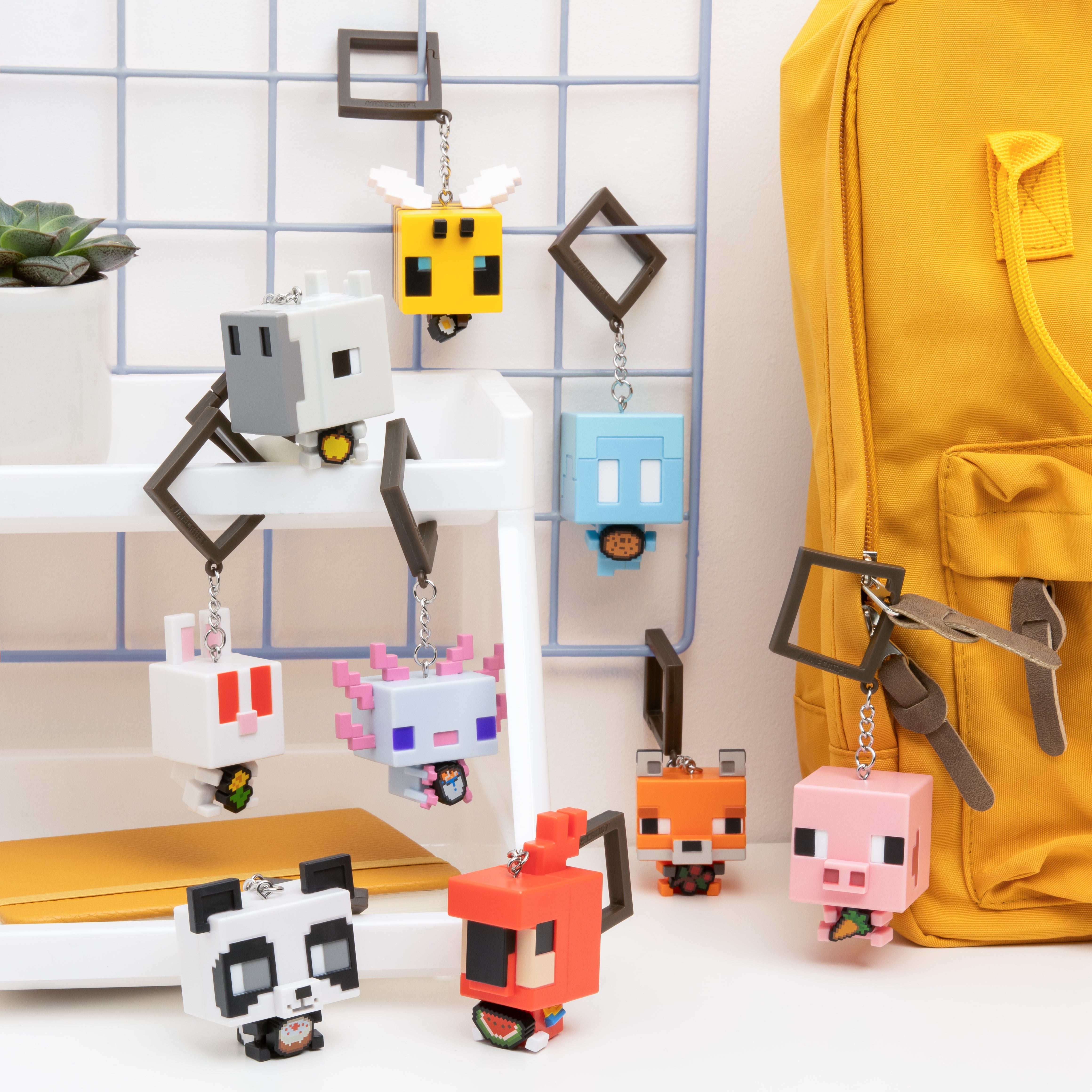 Minecraft Backpack Buddies Series 4  -  Taskefigur Nøglering - Geekd.dk
