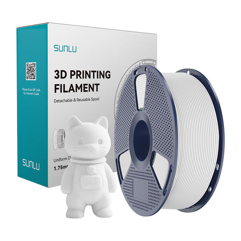 Sunlu Pla Matte Filament  -  Hvid, 1,75 Mm, 1 Kg - Geekd.dk