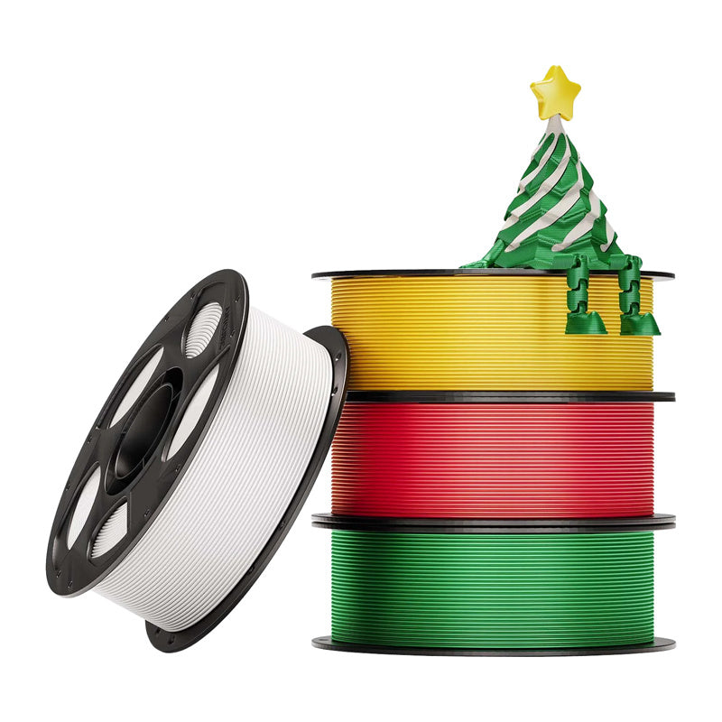 Anycubic Christmas Pla Silk Filament  -  4 Farver, 4 ã 1 Kg - Geekd.dk