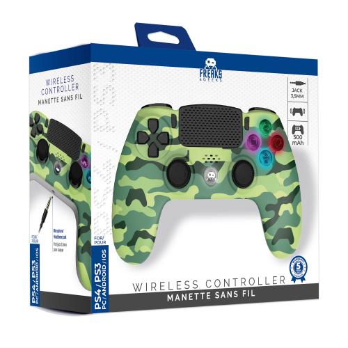 Freaks And Geeks Trådløs Ps4-controller  -  Green Camo - Geekd.dk