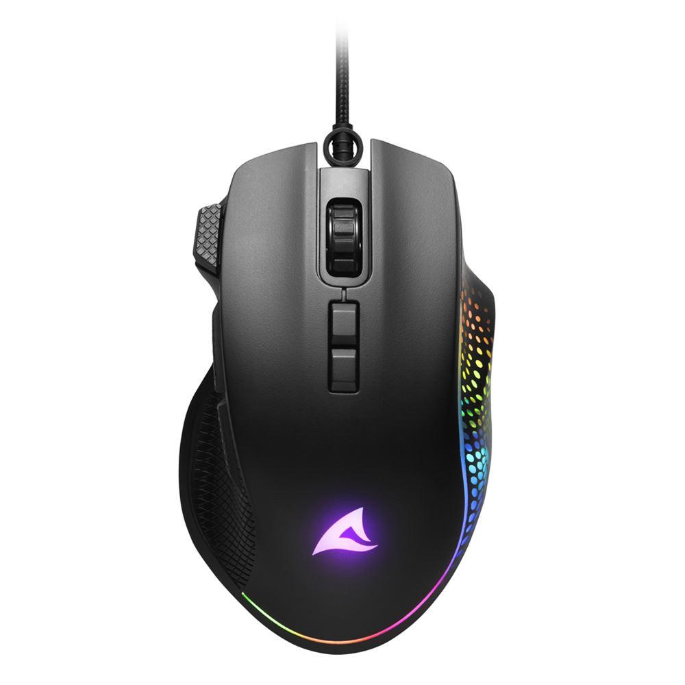 Sharkoon Shark Force 3 Gamingmus  -  Sort, 12.800 Dpi - Geekd.dk