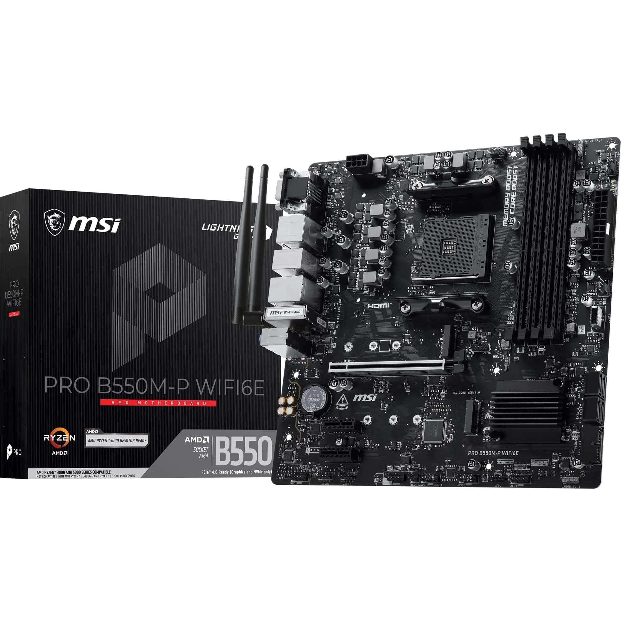 Msi Pro B550m-p Wifi6e  -  Am4 Bundkort - Geekd.dk