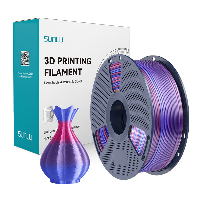Sunlu Pla+ Silk Filament  -  Rainbow 02, 1,75 Mm, 1 Kg - Geekd.dk