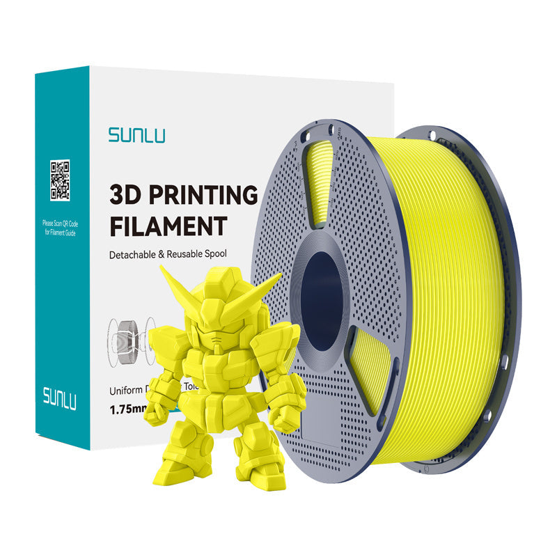 Sunlu Pla+ 2.0 Filament  -  Gul, 1,75 Mm, 1 Kg - Geekd.dk