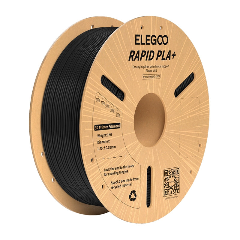 Elegoo Rapid Pla+ Filament  -  Sort, 1 Kg - Geekd.dk