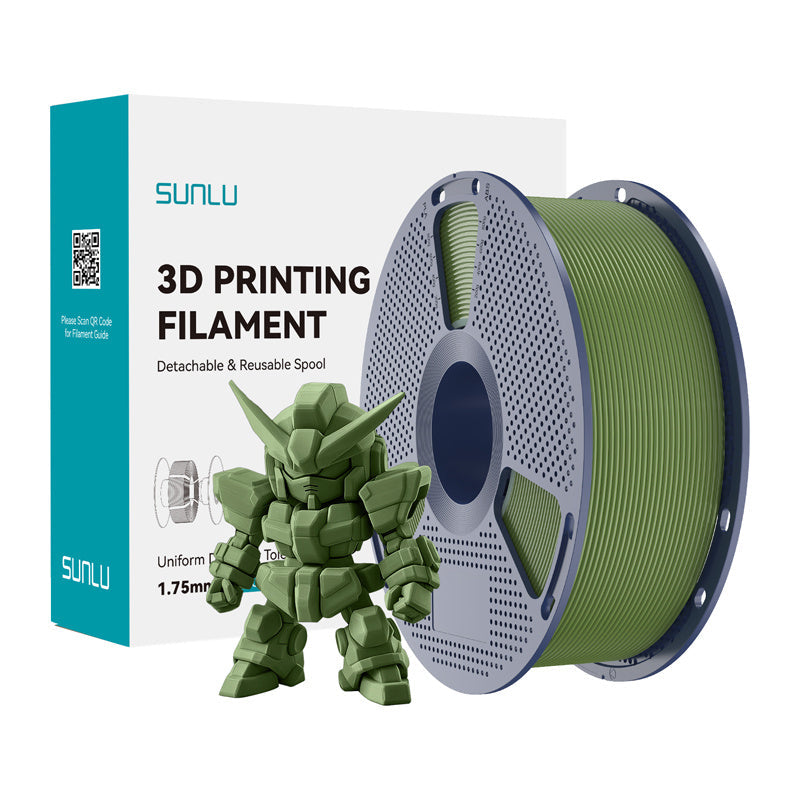 Sunlu Pla+ 2.0 Filament  -  Oliven, 1,75 Mm, 1 Kg - Geekd.dk