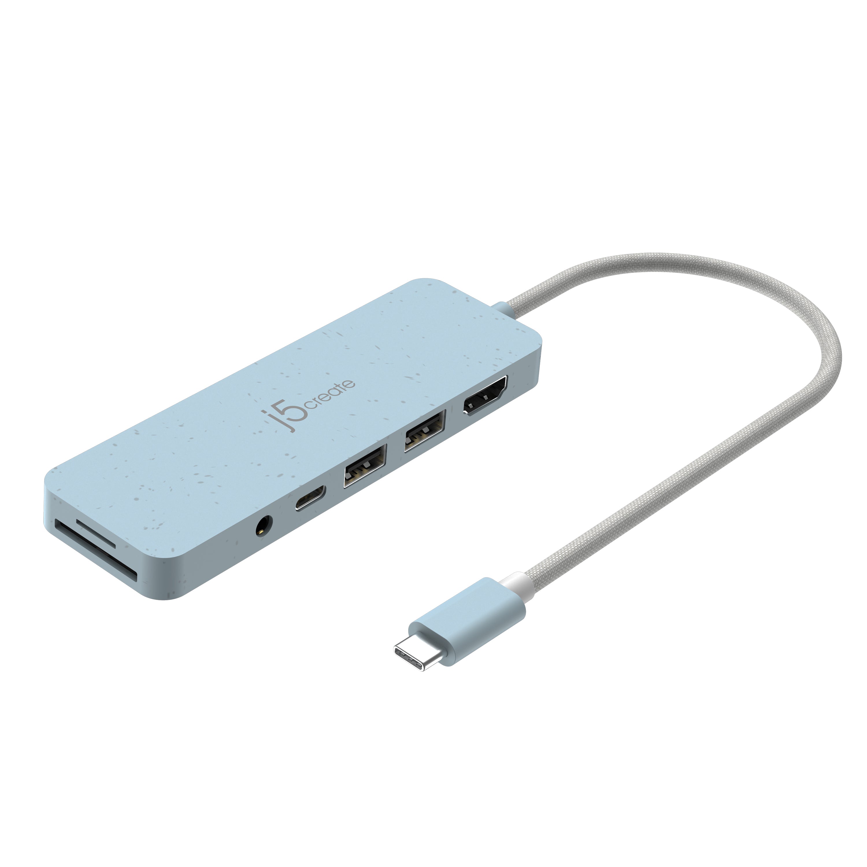 J5create Jcd373ec  -  Usb-c Multiport-hub  -  Cyan Adapter - Geekd.dk