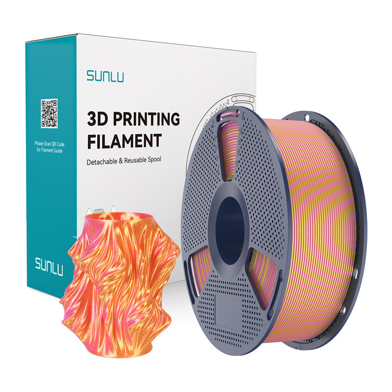Sunlu Pla+ Silk Dual Color Filament  -  Pink/guld, 1,75 Mm, 1 Kg - Geekd.dk