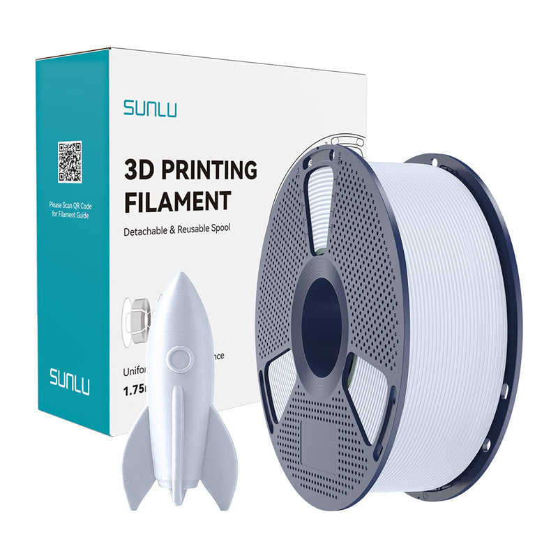 Sunlu Pla High-speed Filament  -  Hvid, 1,75 Mm, 1 Kg - Geekd.dk