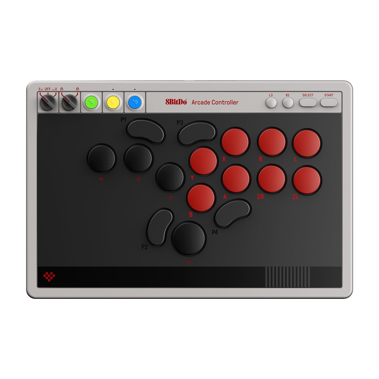 8bitdo Arcade Controller Switch/pc Grå - Geekd.dk