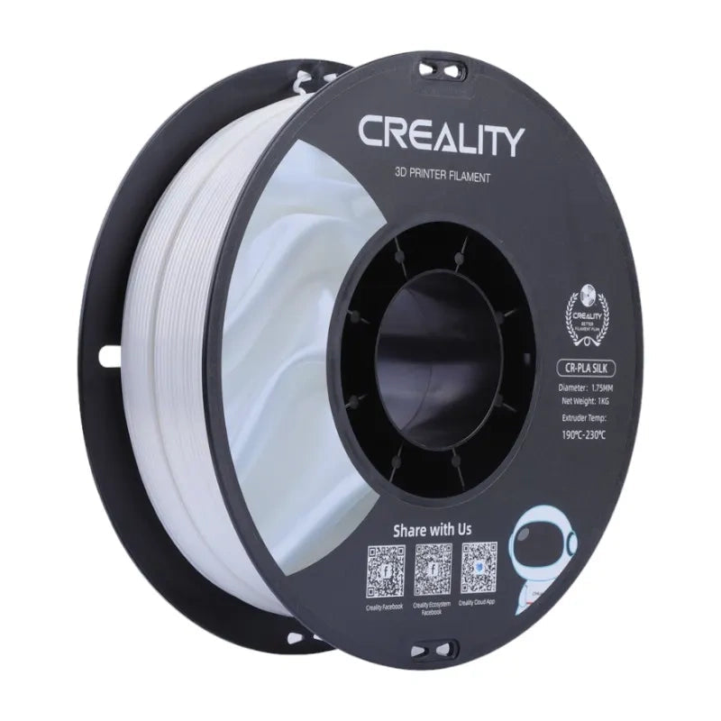 Creality Cr-silk Pla Filament  -  Hvid, 1 Kg - Geekd.dk