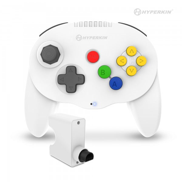 Hyperkin Admiral  -  Trådløs N64-controller  -  Hvid - Geekd.dk