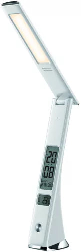 Avide Claude  -  Led-bordlampe Med Ur Og Kalender  -  Hvid  -  5 W - Geekd.dk