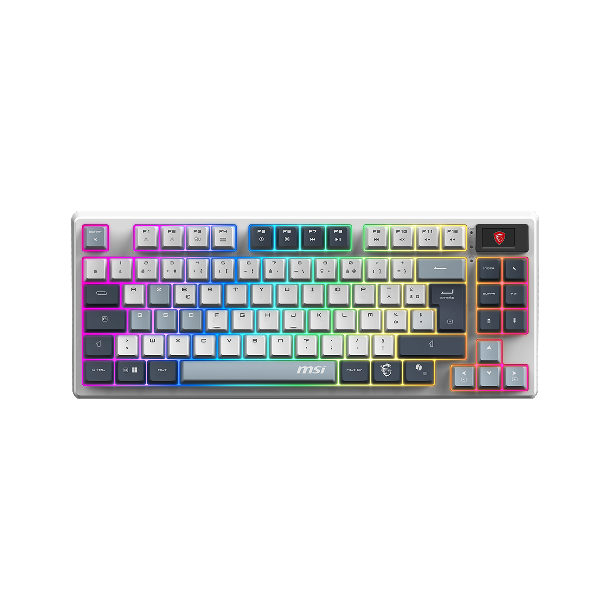 Msi Forge Gk600 Tkl Wireless Sky Tastatur - Fransk Azerty - Geekd.dk