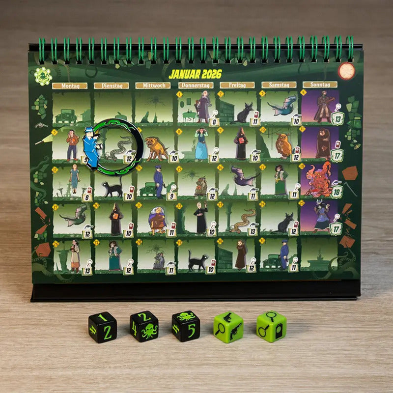 Pegasus 365 Abenteuer  -  Cthulhu 1926 Kalender 2026  -  Tysk Brætspil - Geekd.dk