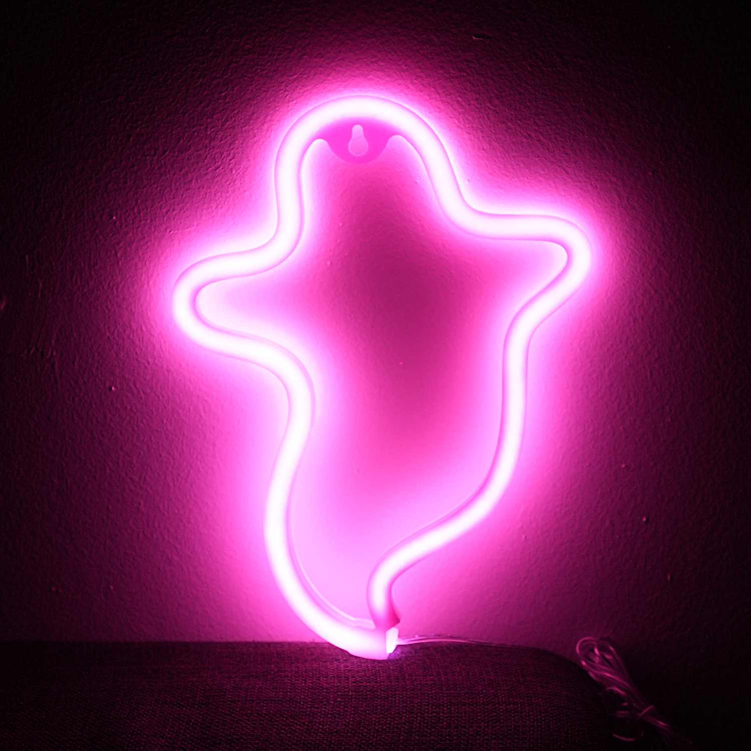 Spøgelse Neon Led Lampe Pink - Geekd.dk