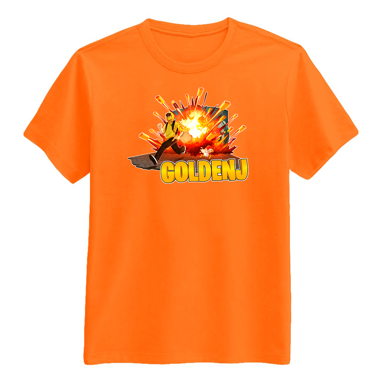 Goldenj Vault Tee - Orange T-shirt - Geekd.dk