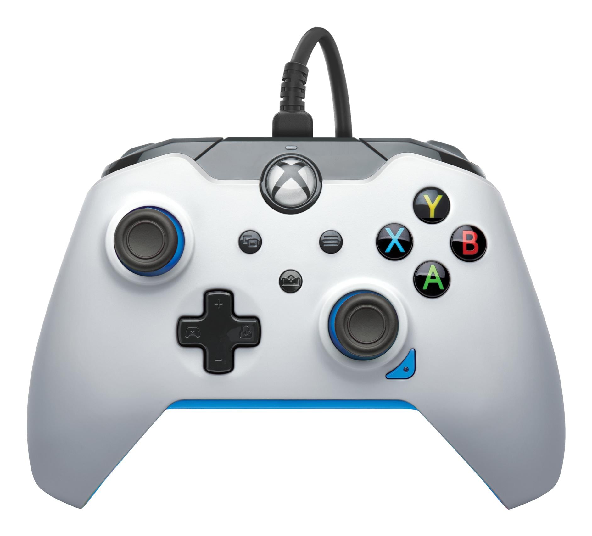Pdp Kablet Controller Til Xbox  -  White/ion Blue - Geekd.dk