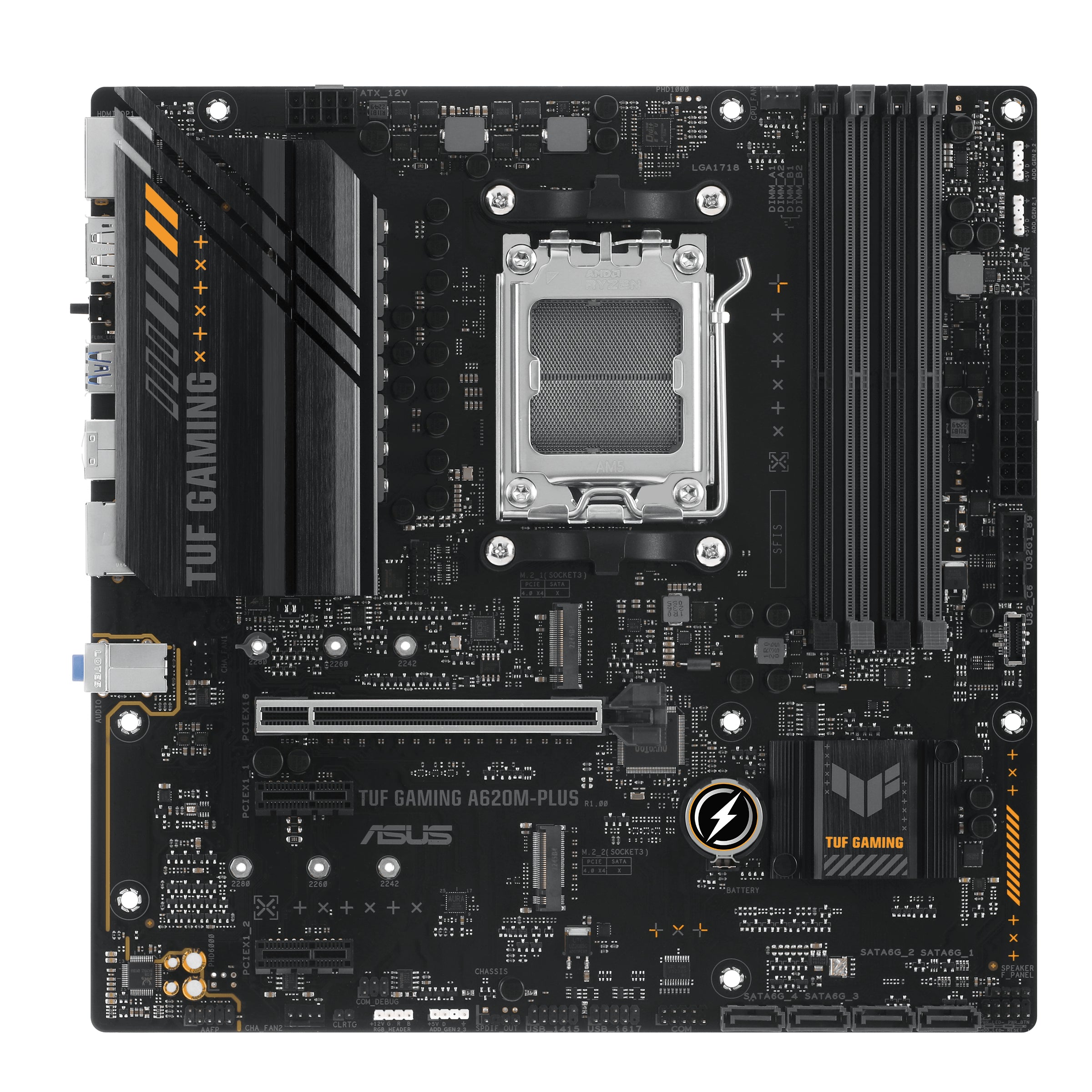 Asus Tuf Gaming A620m-plus (matx, A620, Am5, Ddr5) Bundkort - Geekd.dk