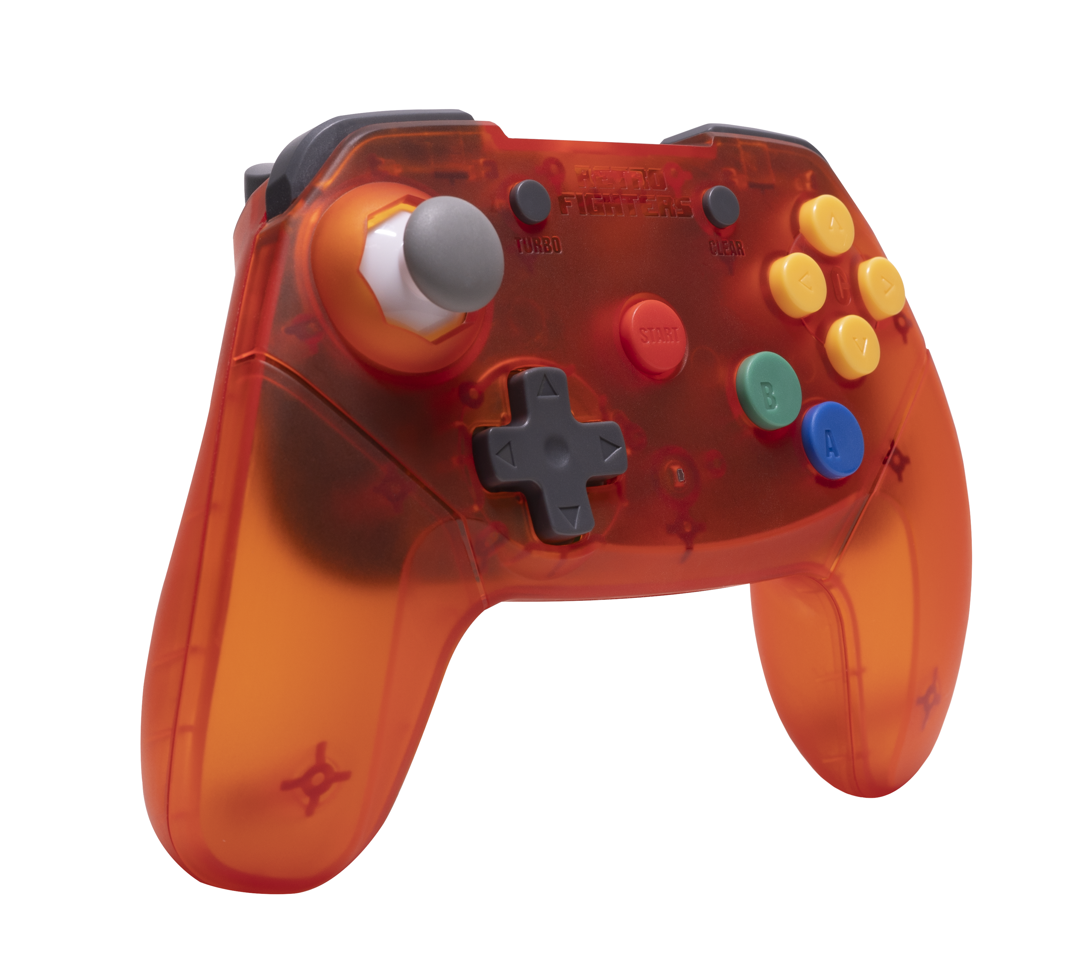 Retro Fighters Brawler64  -  Trådløs N64-controller  -  Orange - Geekd.dk
