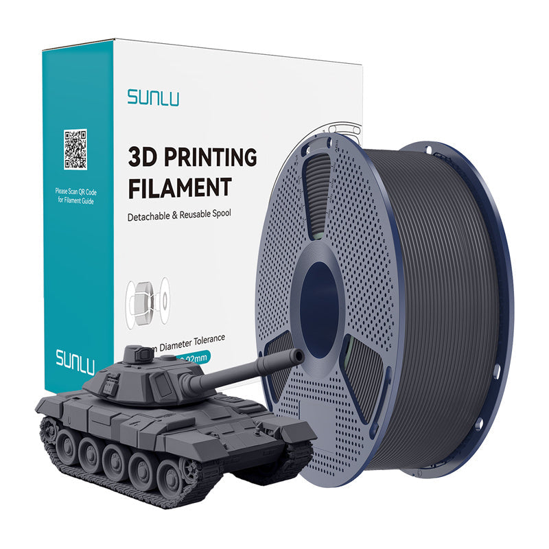 Sunlu Pla+ High-speed Filament  -  Grå, 1,75 Mm, 1 Kg - Geekd.dk