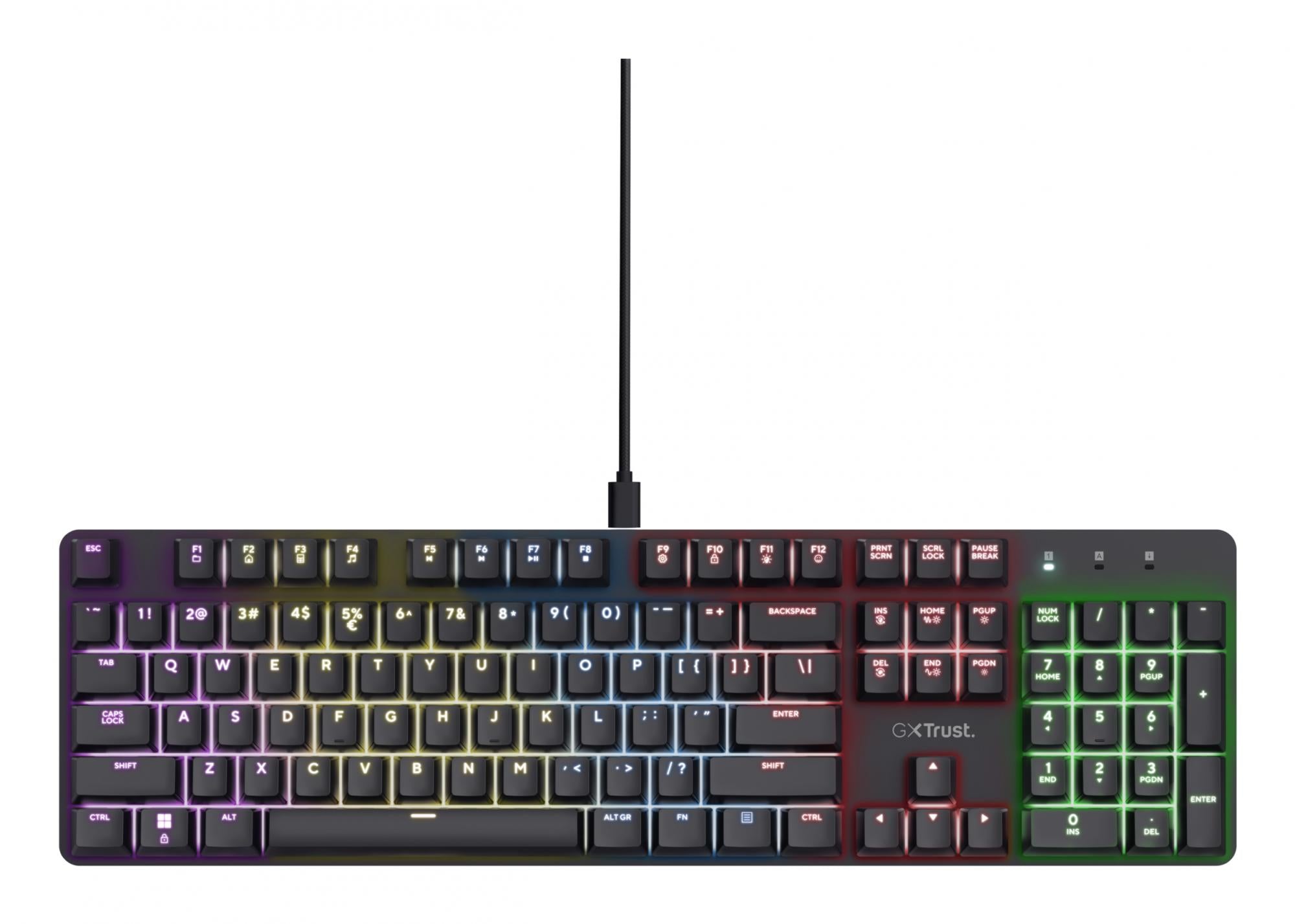 Trust Gxt 871 Zora Mekanisk Gaming-tastatur  -  Nordisk - Geekd.dk