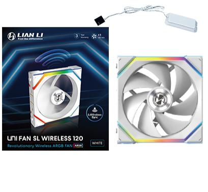 Lian Li Uni Fan Sl Wireless, Hvid- 120mm Kabinet Blæser - Geekd.dk