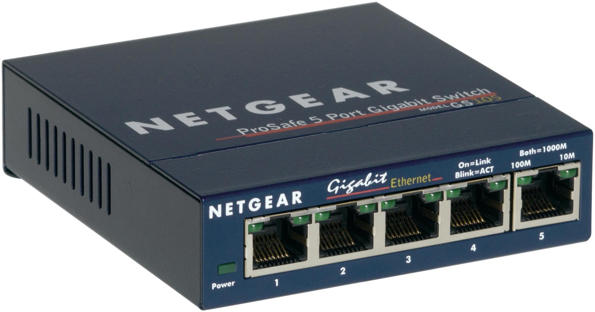 Netgear Gs105  -  5-port Prosafe Gigabit-switch - Geekd.dk