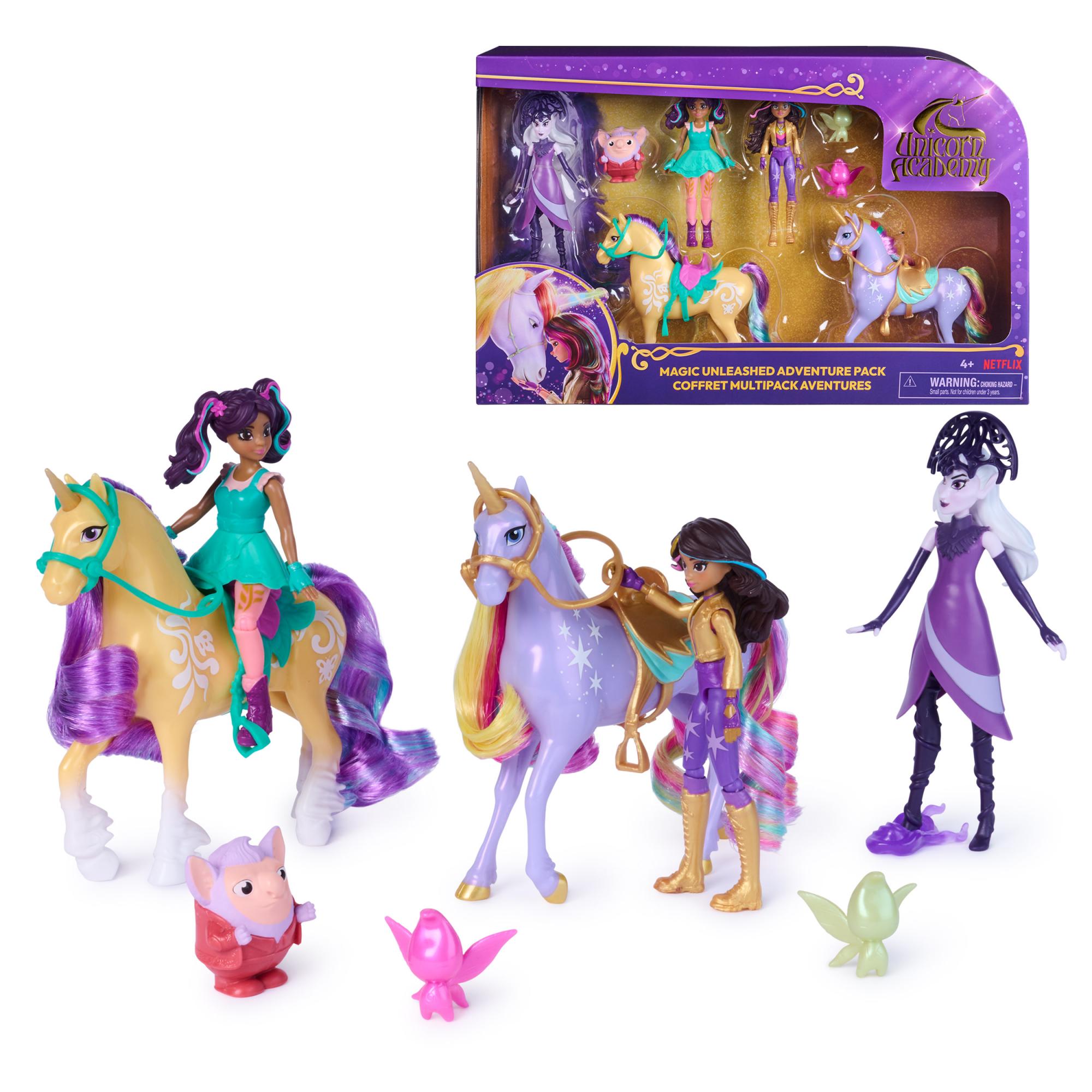 Unicorn Academy Adventure Set  -  Sophia, Ava Og Ravenzella Figur - Geekd.dk
