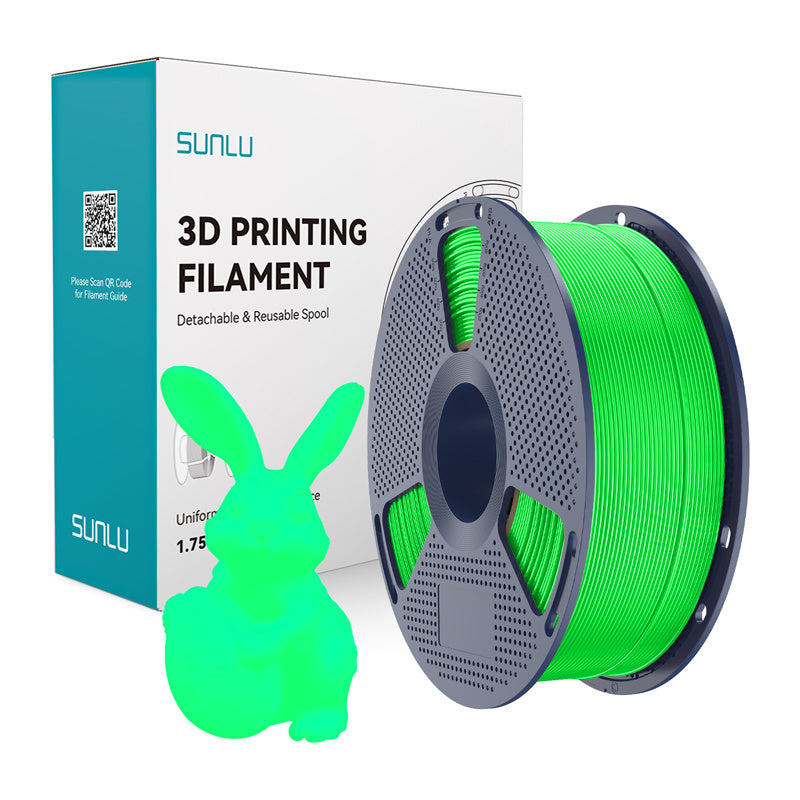 Sunlu Pla Glow-in-the-dark Filament  -  Grøn, 1,75 Mm, 1 Kg - Geekd.dk