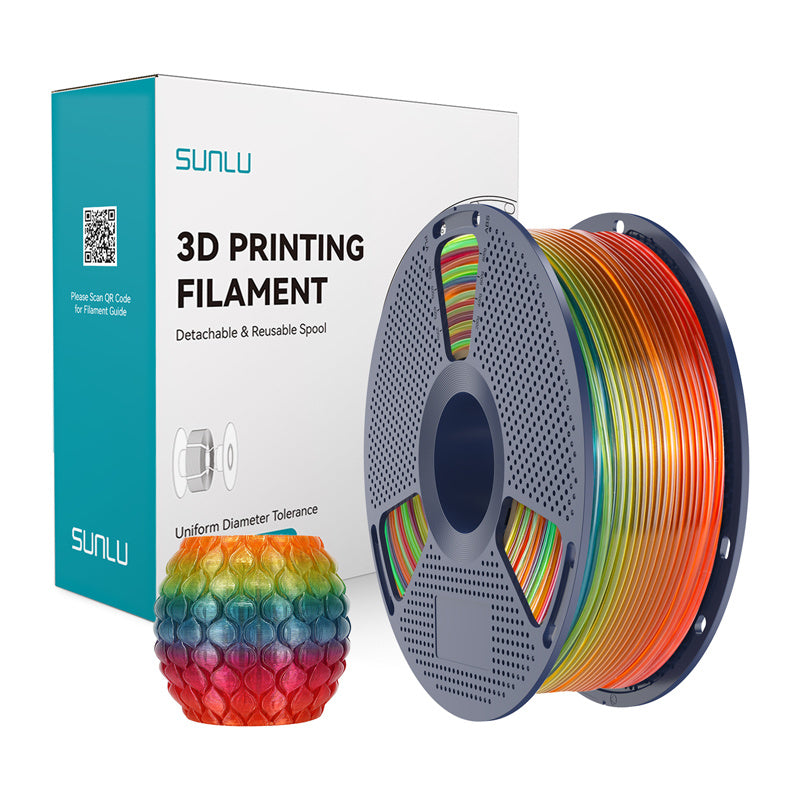 Sunlu Pla Transparent Rainbow Filament  -  Rainbow 01, 1,75 Mm, 1 Kg - Geekd.dk