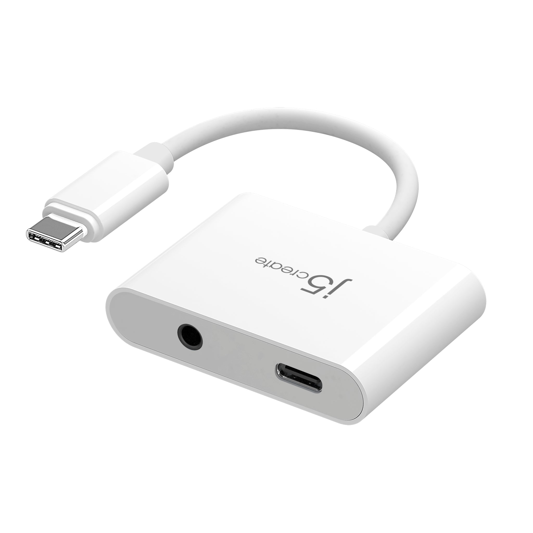 J5create Jca122-n  -  Usb-c Til 3,5 Mm Lyd Med Pd Adapter - Geekd.dk