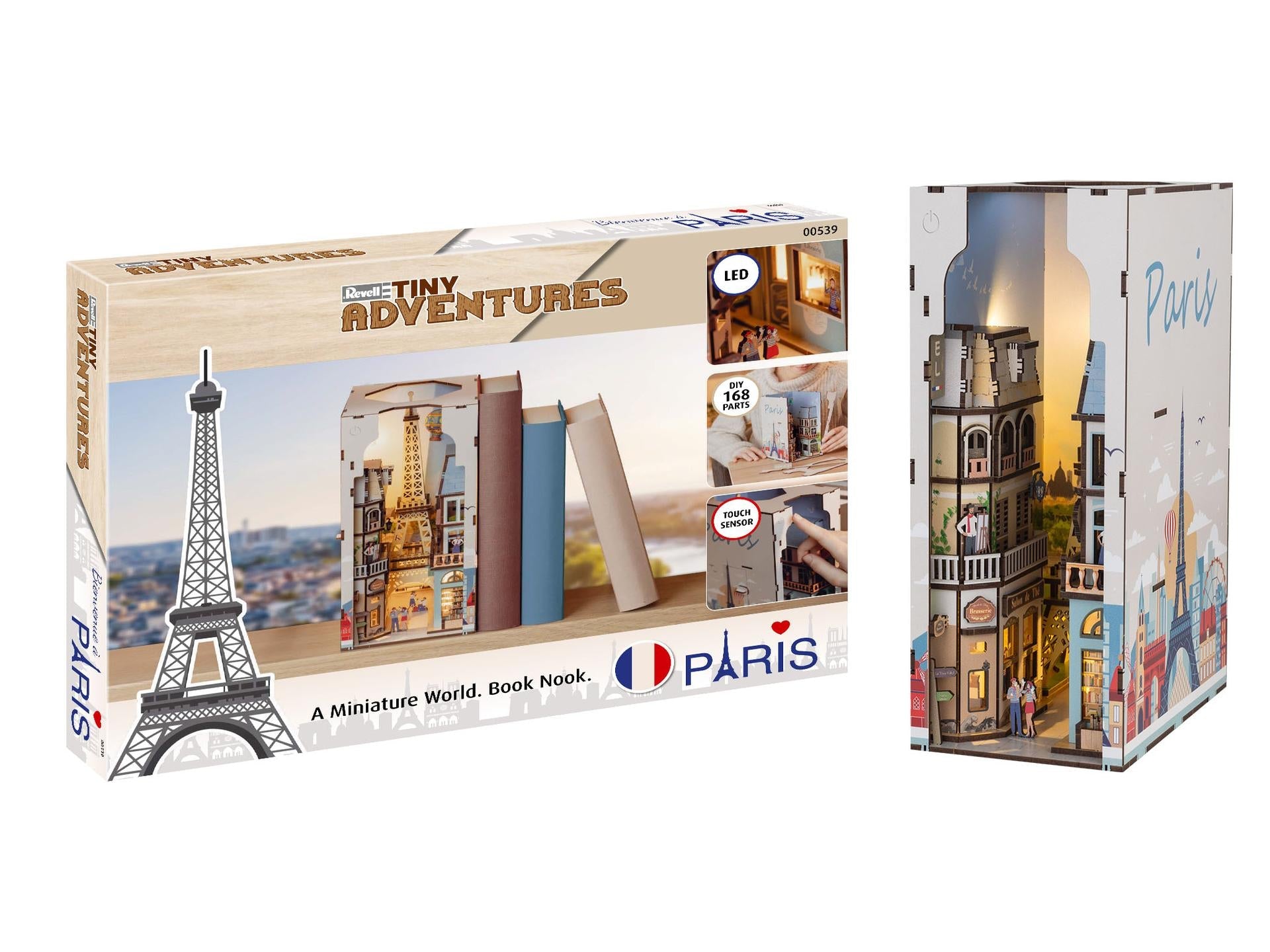 Revell Tiny Adventures Paris  -  Book Nook Med 168 Dele Byggesæt - Geekd.dk