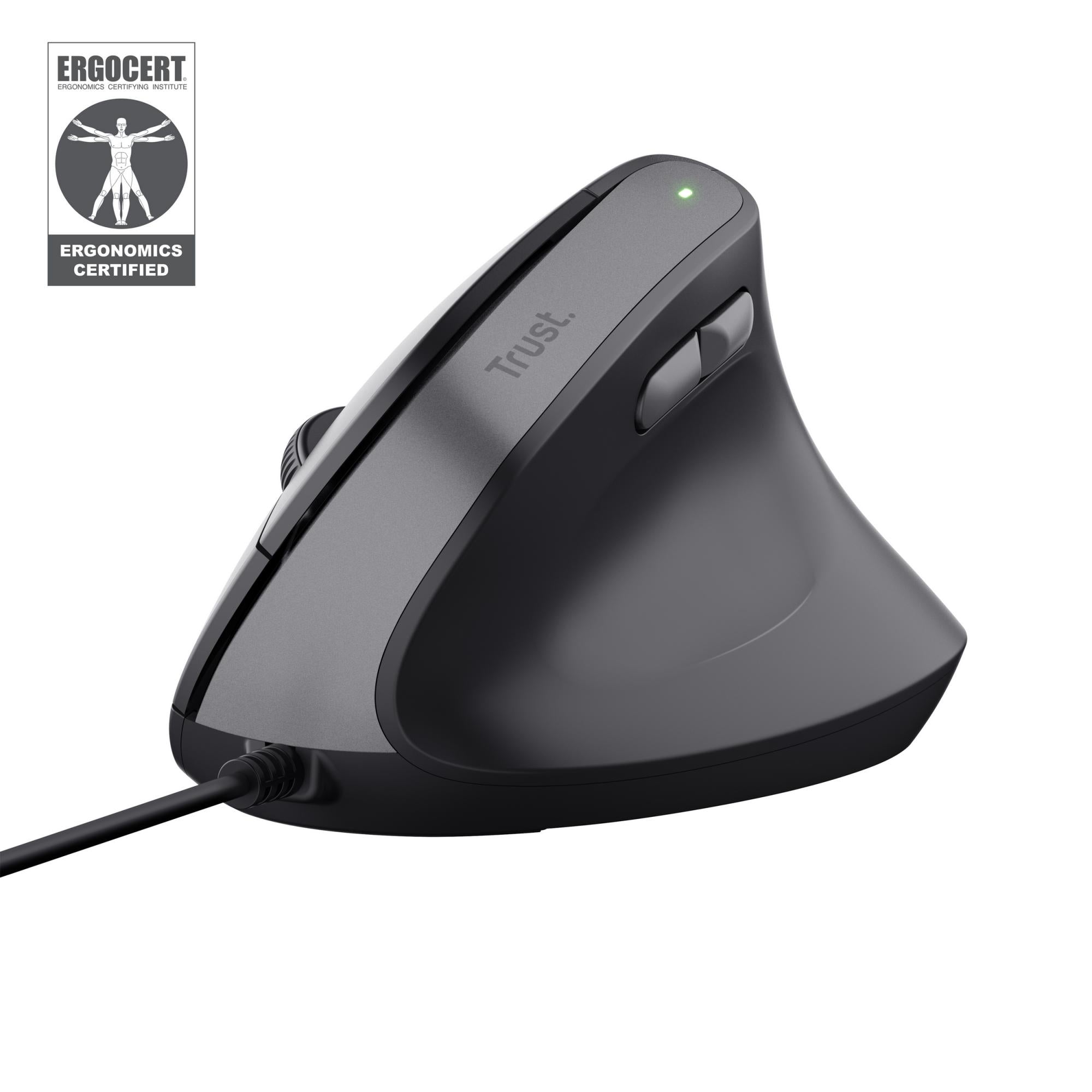 Trust Bayo Ii Ergonomisk Usb-mus  -  Sort - Geekd.dk
