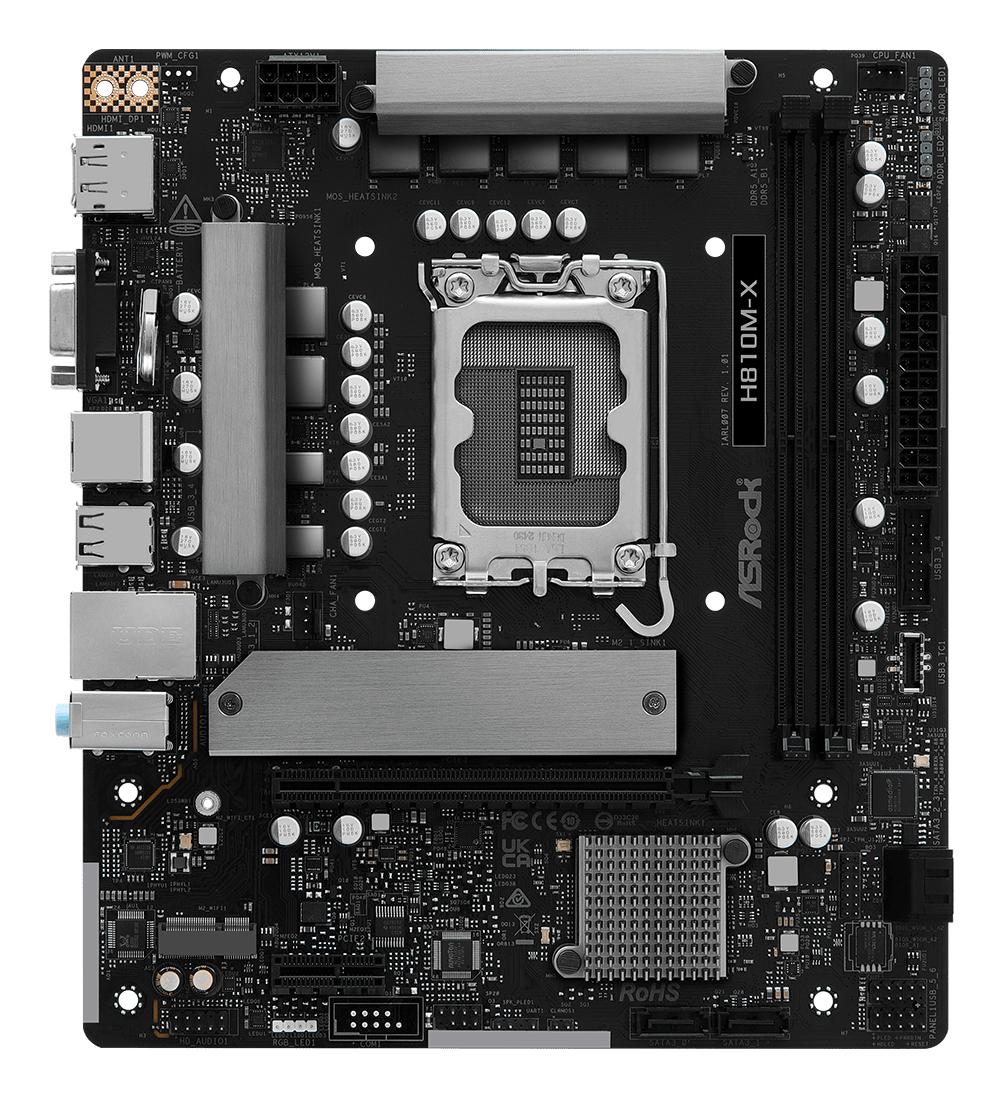 Asrock H810m-x Micro-atx Lga1851 Bundkort - Geekd.dk