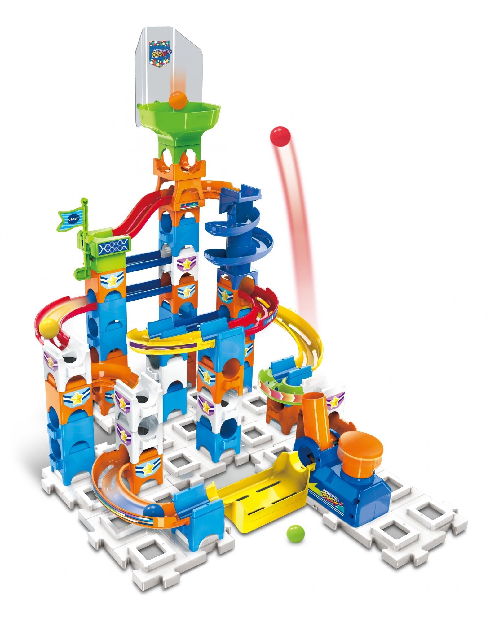 Vtech Marble Rush Adventure Set S100  -  Kuglebane Med 62 Byggedele Legetøj - Geekd.dk