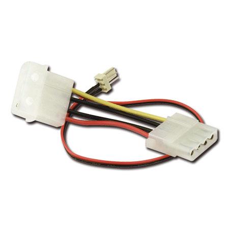 Sharkoon Blæserstrømadapter  -  Molex 4-pin Til 3-pin Blæser, 30 Cm Strømkabel - Geekd.dk