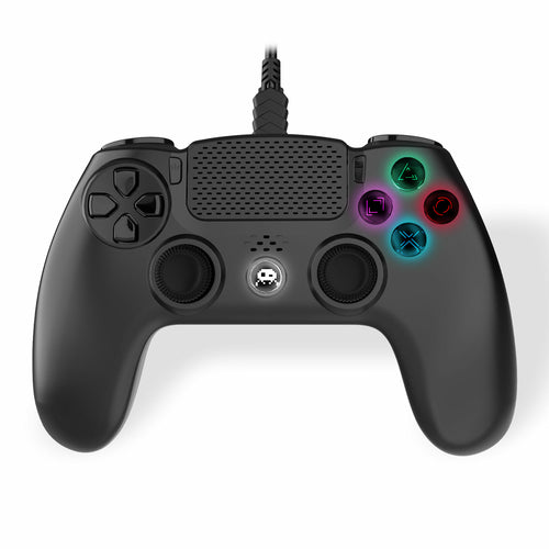 Freaks And Geeks  -  Sort Ps4-controller Med 3 M Kabel - Geekd.dk