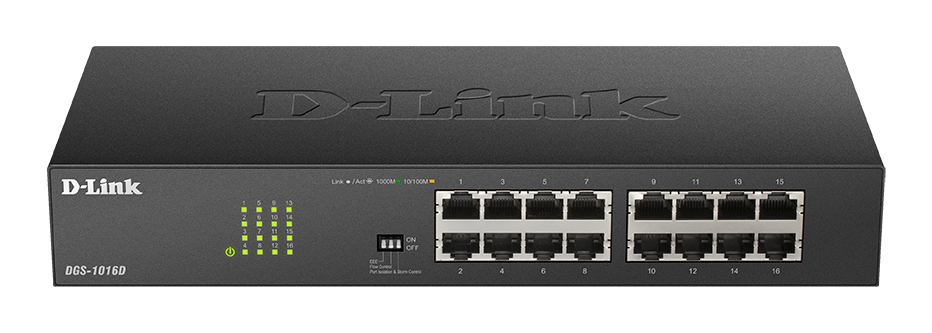 D-link Dgs-1016d/e  -  16-port Gigabit-netværksswitch - Geekd.dk