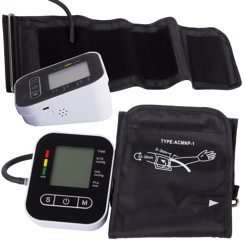 Elektronisk Blodtryksmåler Til Overarm  Lcd Display & Anti-skrid Base