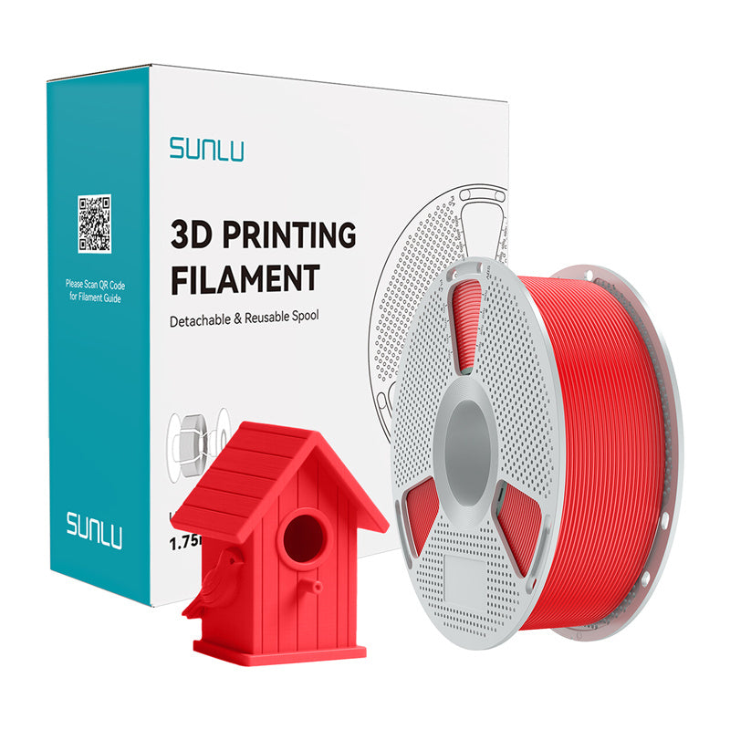 Sunlu Asa Filament  -  Rød, 1,75 Mm, 1 Kg - Geekd.dk