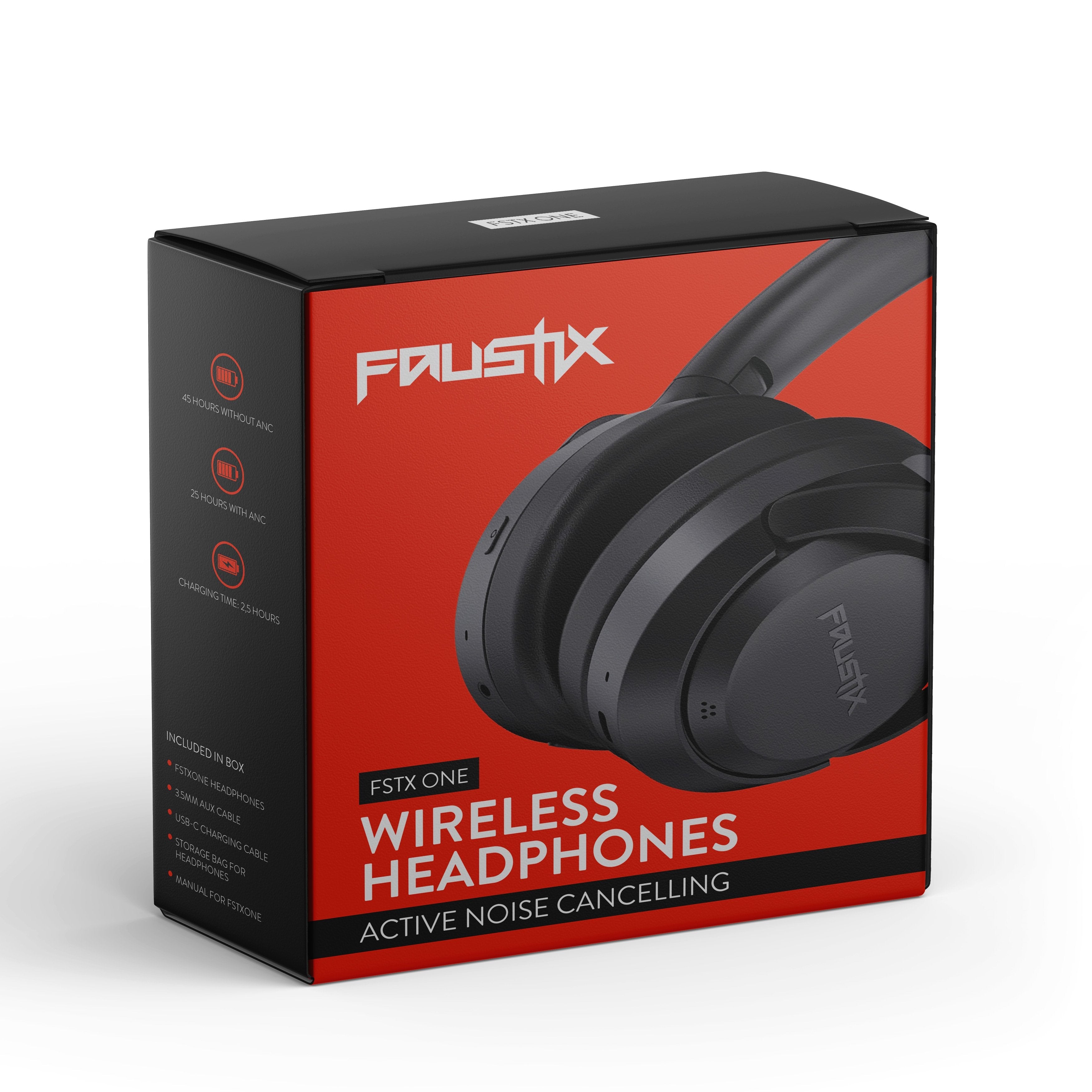 Faustix Fstxone Trådløse Over-ear-hovedtelefoner Med Anc Headset - Geekd.dk
