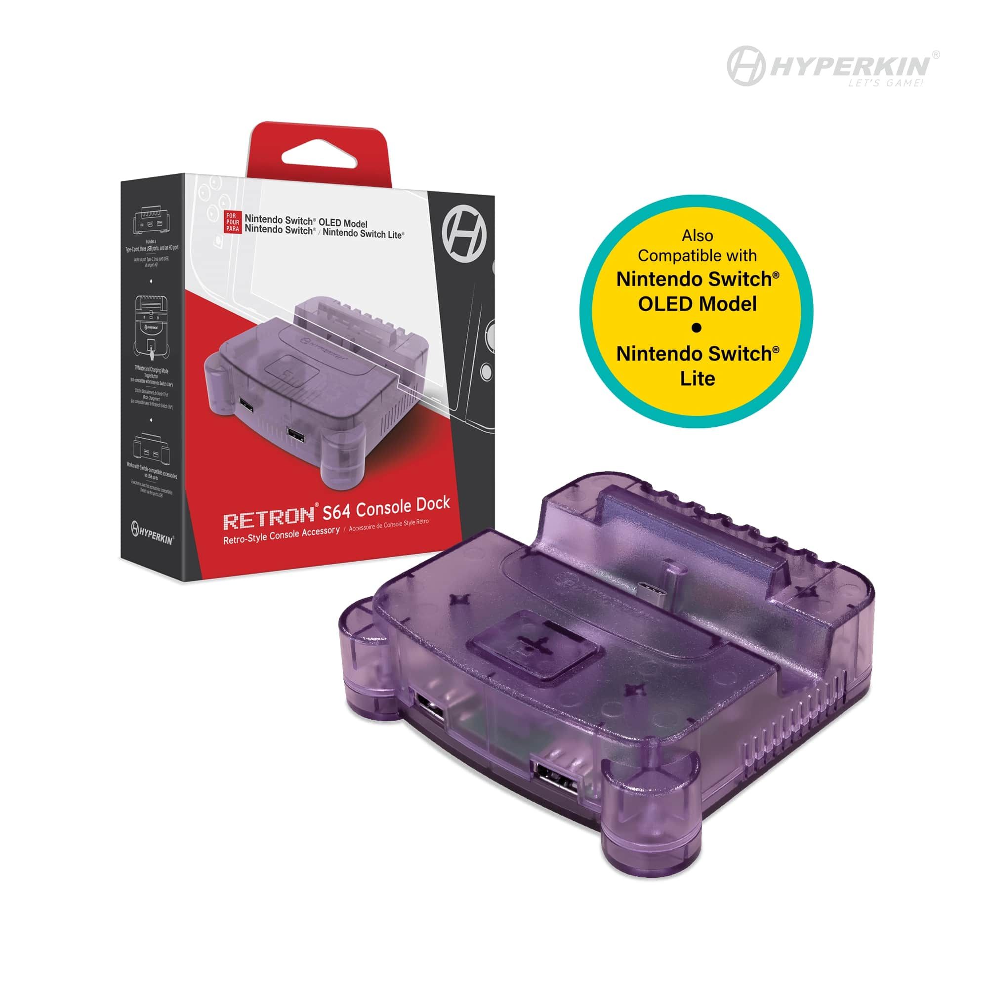Hyperkin Retron S64 Dock Til Nintendo Switch  -  Lilla Konsol Tilbehør - Geekd.dk